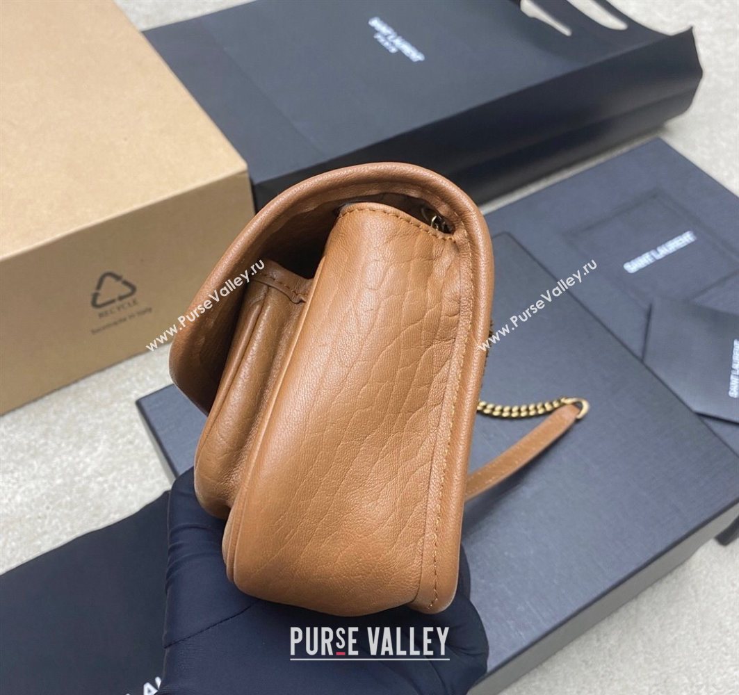Saint Laurent Niki Mini bag in Grained Lambskin 828736 Caramel 2025 (YY-250801127)