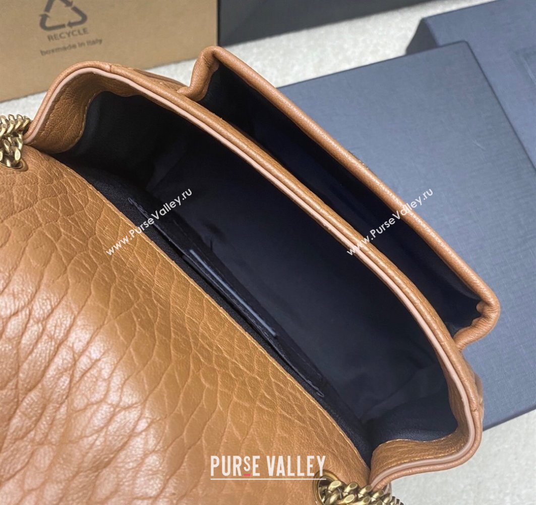 Saint Laurent Niki Mini bag in Grained Lambskin 828736 Caramel 2025 (YY-250801127)