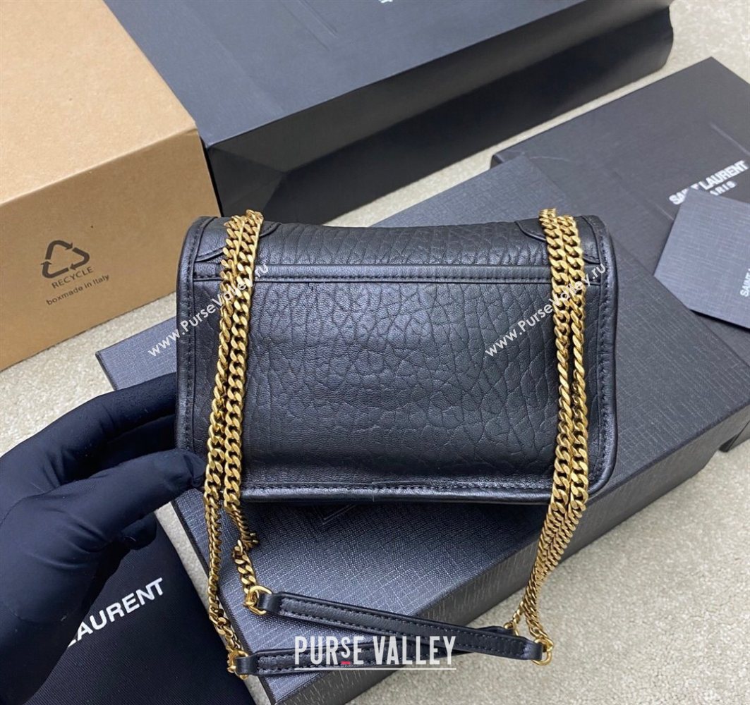 Saint Laurent Niki Mini bag in Grained Lambskin 828736 Black/Gold 2025 (YY-250801128)