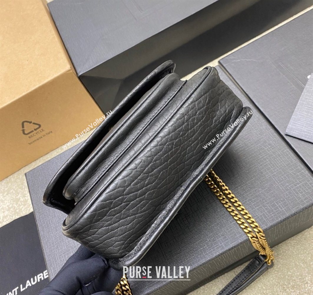 Saint Laurent Niki Mini bag in Grained Lambskin 828736 Black/Gold 2025 (YY-250801128)