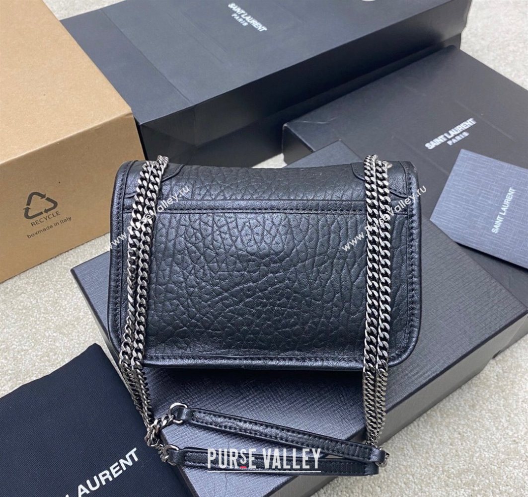 Saint Laurent Niki Mini bag in Grained Lambskin 828736 Black/Silver 2025 (YY-250801129)