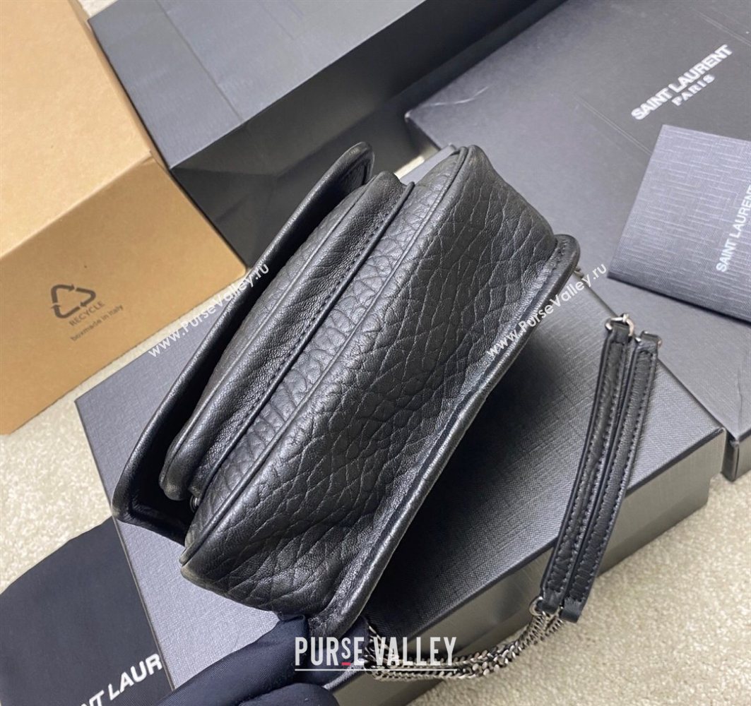Saint Laurent Niki Mini bag in Grained Lambskin 828736 Black/Silver 2025 (YY-250801129)