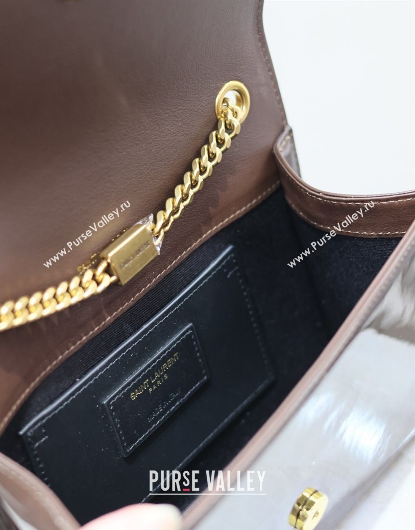 Saint Laurent Kate Small Chain Bag in Patent Leather 469390 Brown 2025 (YY-250801110)