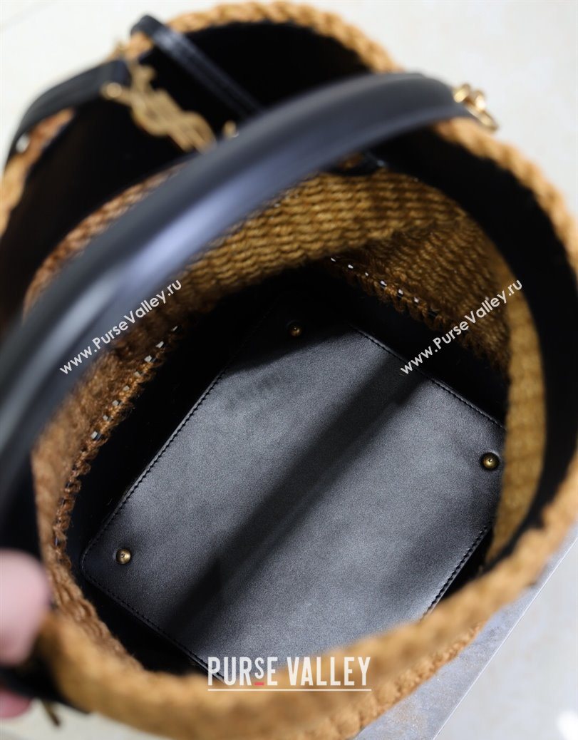 Saint Laurent LE 37 Bucket Bag in Hemp Rope and Leather 742828 2025 (YY-250802001)
