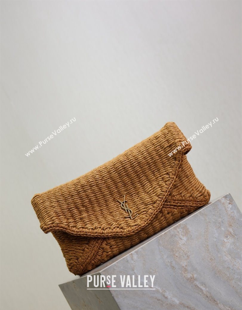 Saint Laurent Cassander Large Envelope Pouch in Rope Brown 769307 2025 (YY-250802016)