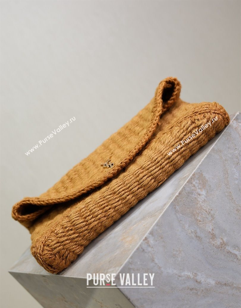 Saint Laurent Cassander Large Envelope Pouch in Rope Brown 769307 2025 (YY-250802016)