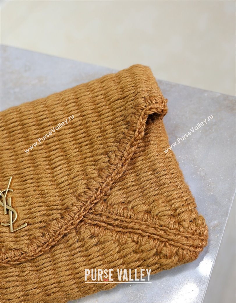 Saint Laurent Cassander Large Envelope Pouch in Rope Brown 769307 2025 (YY-250802016)