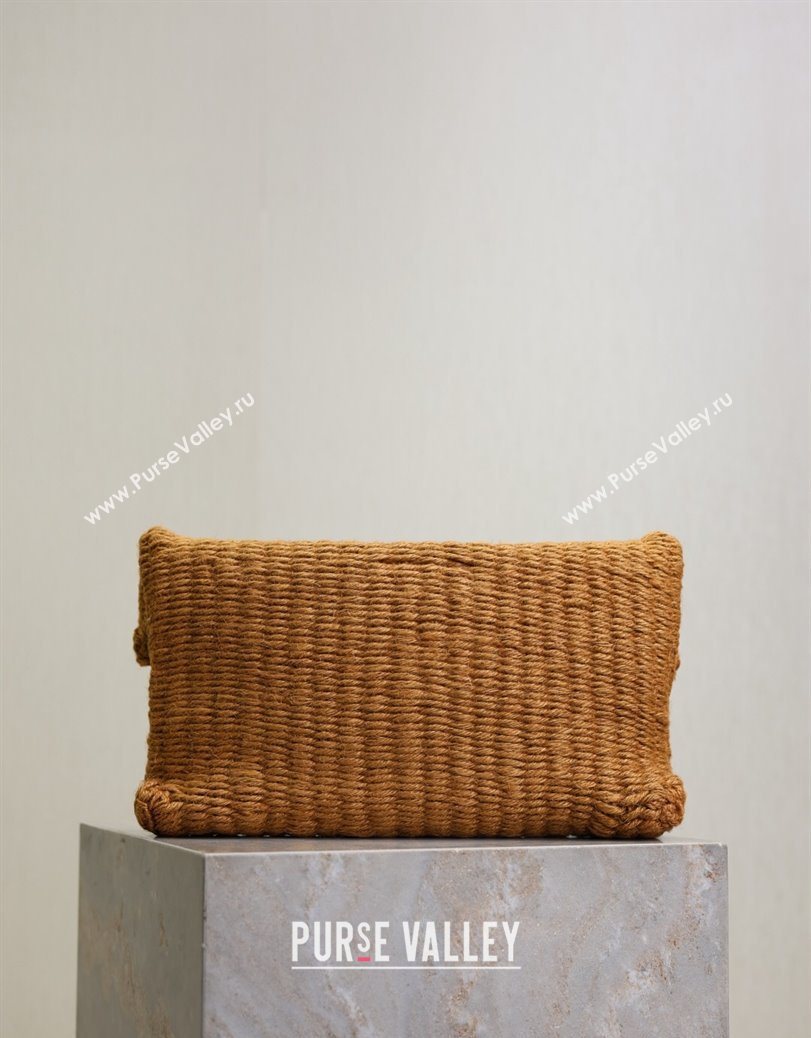 Saint Laurent Cassander Large Envelope Pouch in Rope Brown 769307 2025 (YY-250802016)