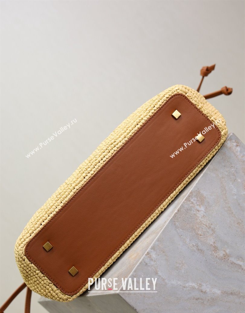 Saint Laurent Jamie Shopping Small Bag in Raffia Straw Beige 2025 833948 (YY-250802003)