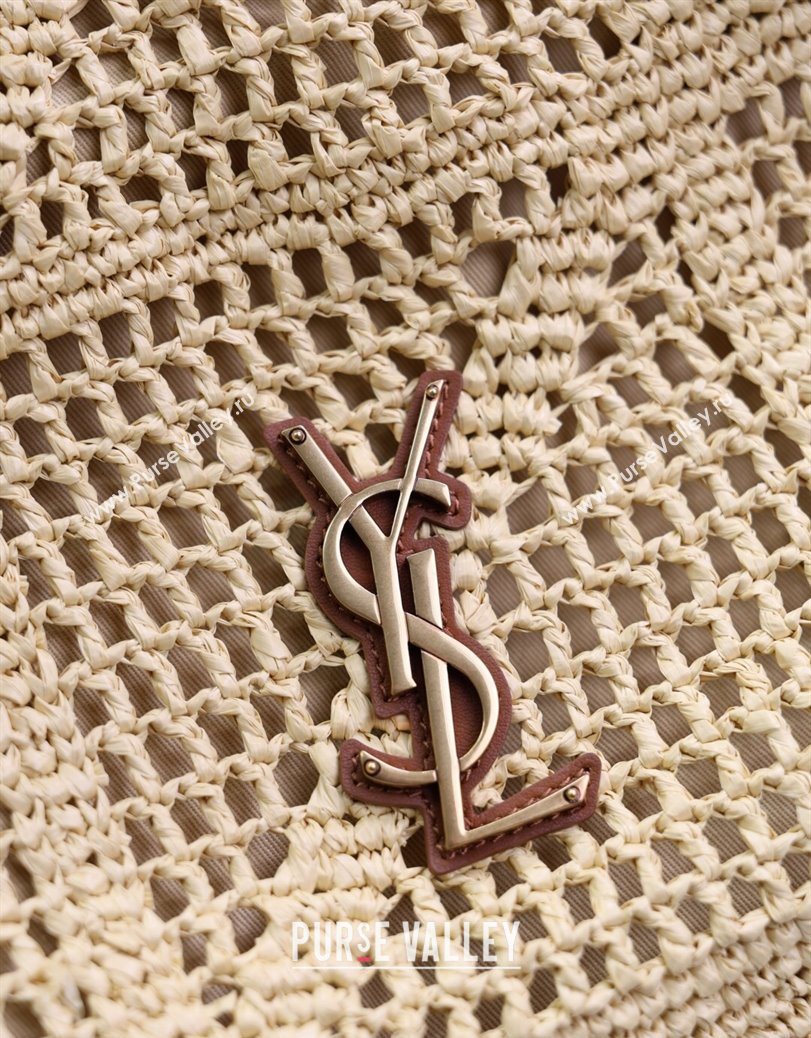 Saint Laurent Jamie Shopping Bag in Raffia Straw Beige 2025 809824 (YY-250802006)