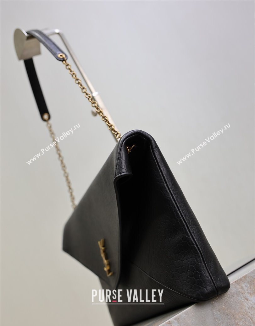 Saint Laurent Cassander XXL Envelope Pouch On Chain in Grained Lambskin Black 2025 841702 (YY-250802019)