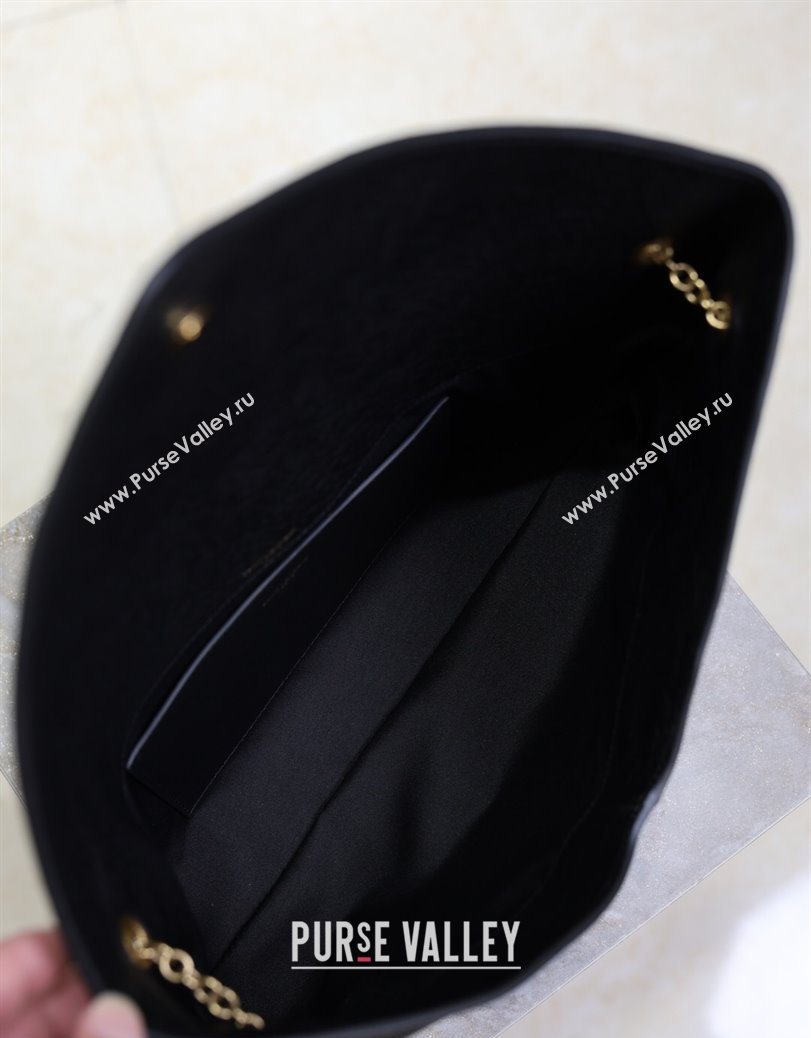 Saint Laurent Cassander XXL Envelope Pouch On Chain in Grained Lambskin Black 2025 841702 (YY-250802019)