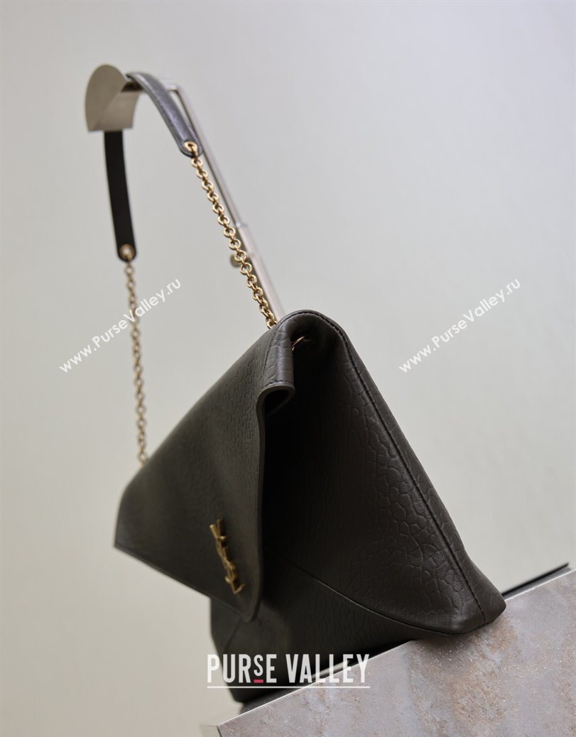 Saint Laurent Cassander XXL Envelope Pouch On Chain in Grained Lambskin Green 2025 841702 (YY-250802020)