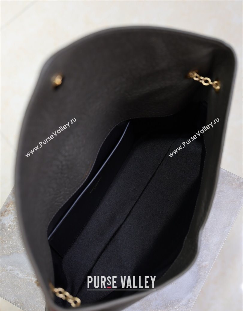 Saint Laurent Cassander XXL Envelope Pouch On Chain in Grained Lambskin Green 2025 841702 (YY-250802020)