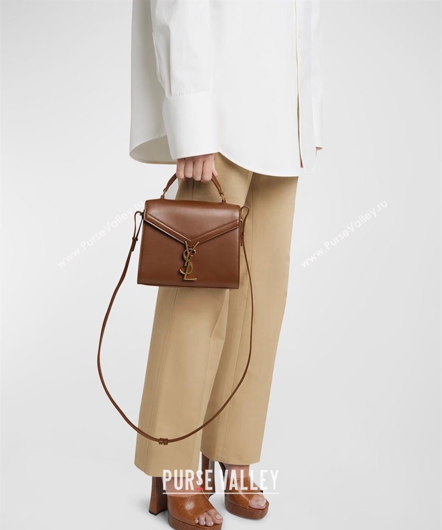 Saint Laurent Cassandre Mini Bag in Grained Leather Olive Green 2025 602716 (YY-250801094)