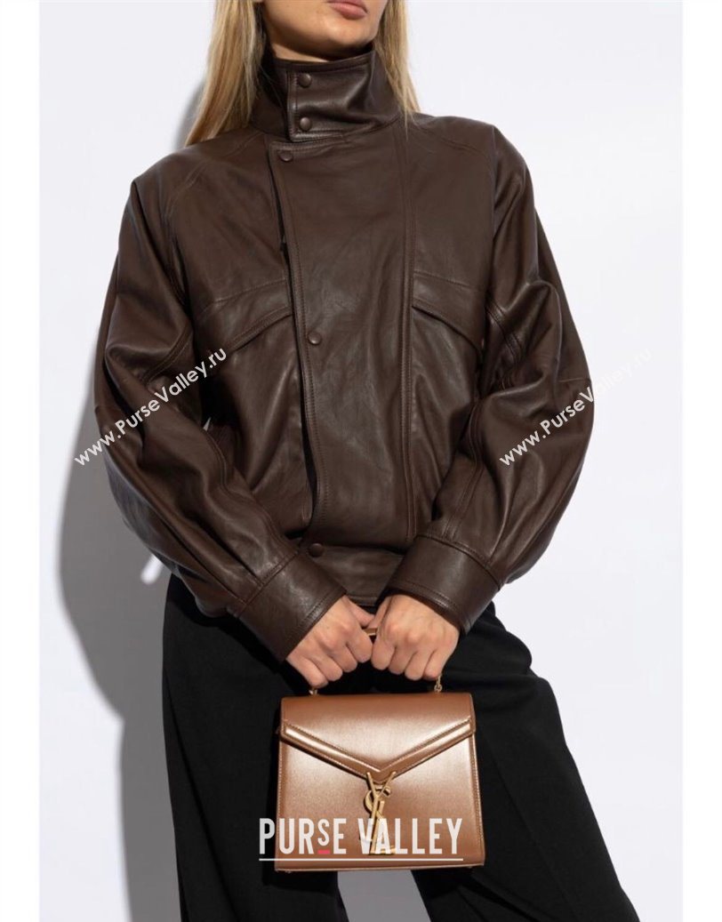 Saint Laurent Cassandre Mini Bag in Grained Leather Olive Green 2025 602716 (YY-250801094)