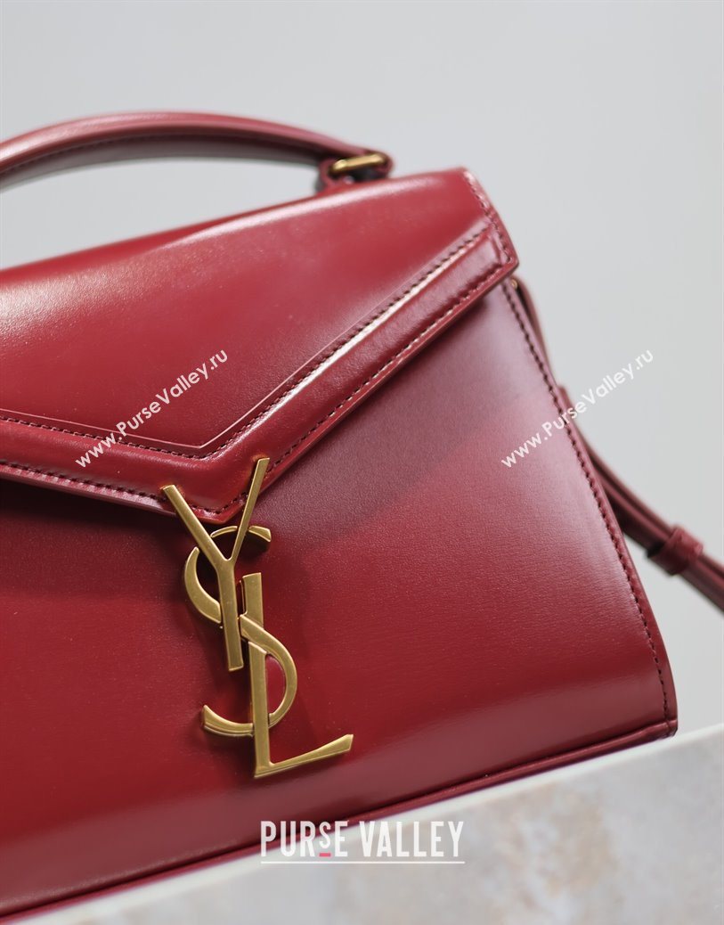 Saint Laurent Cassandre Mini Bag in Box Leather Red 2025 602716 (YY-250801091)
