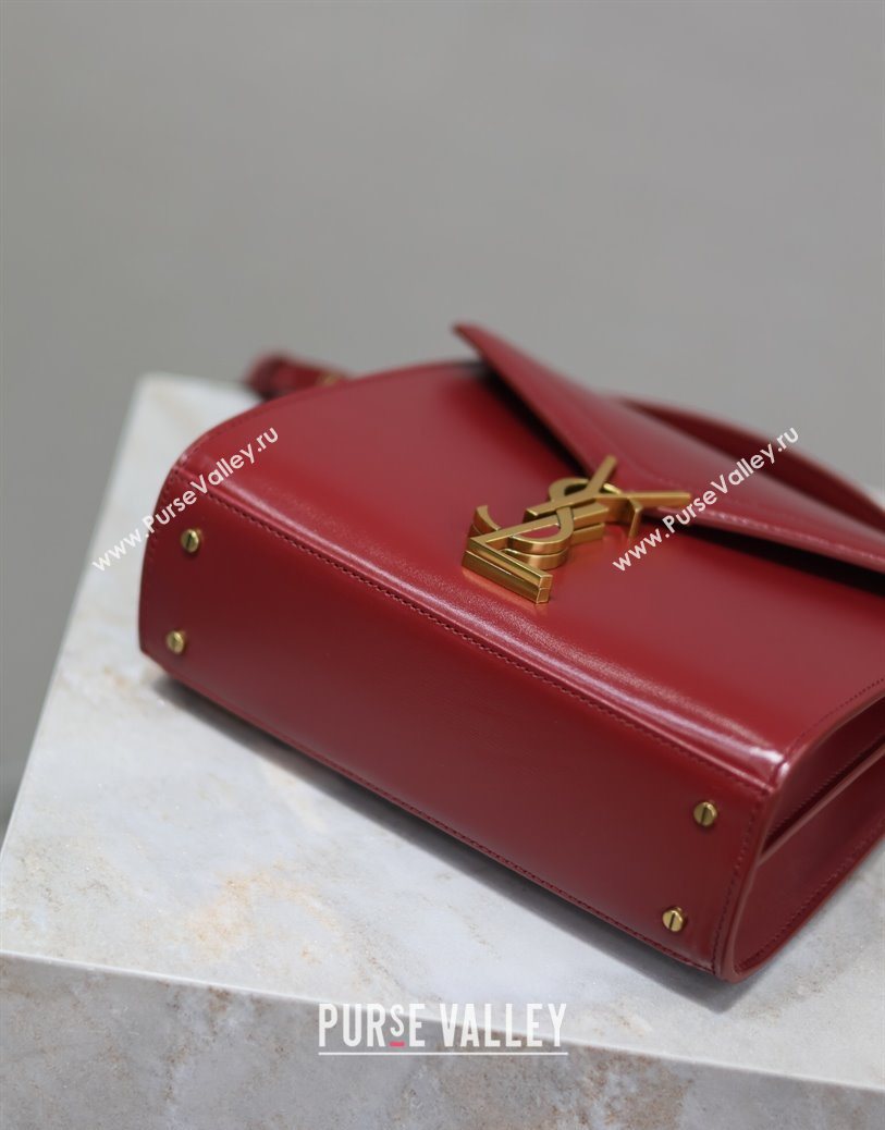 Saint Laurent Cassandre Mini Bag in Box Leather Red 2025 602716 (YY-250801091)