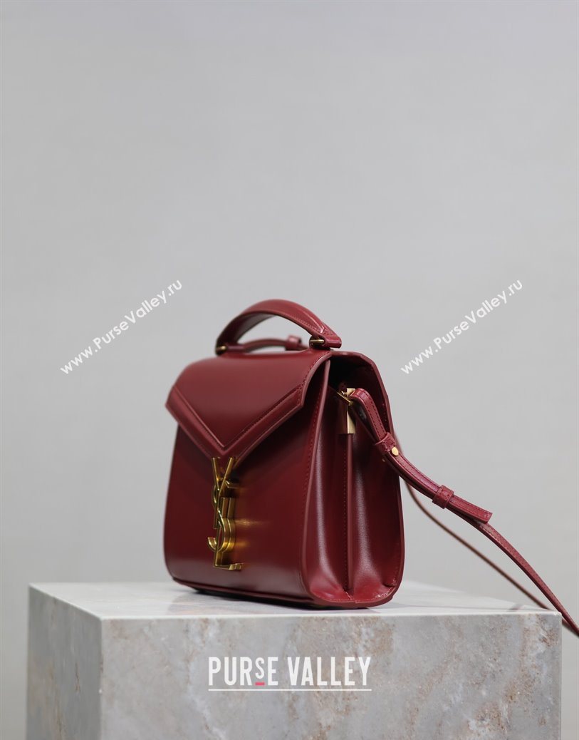 Saint Laurent Cassandre Mini Bag in Box Leather Red 2025 602716 (YY-250801091)