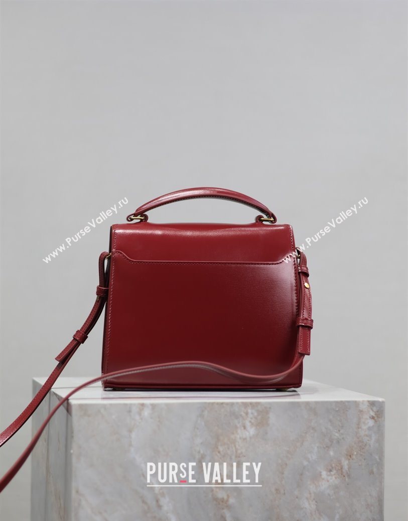 Saint Laurent Cassandre Mini Bag in Box Leather Red 2025 602716 (YY-250801091)