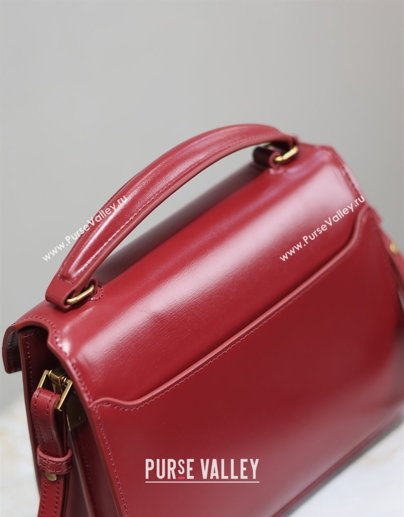 Saint Laurent Cassandre Mini Bag in Box Leather Red 2025 602716 (YY-250801091)