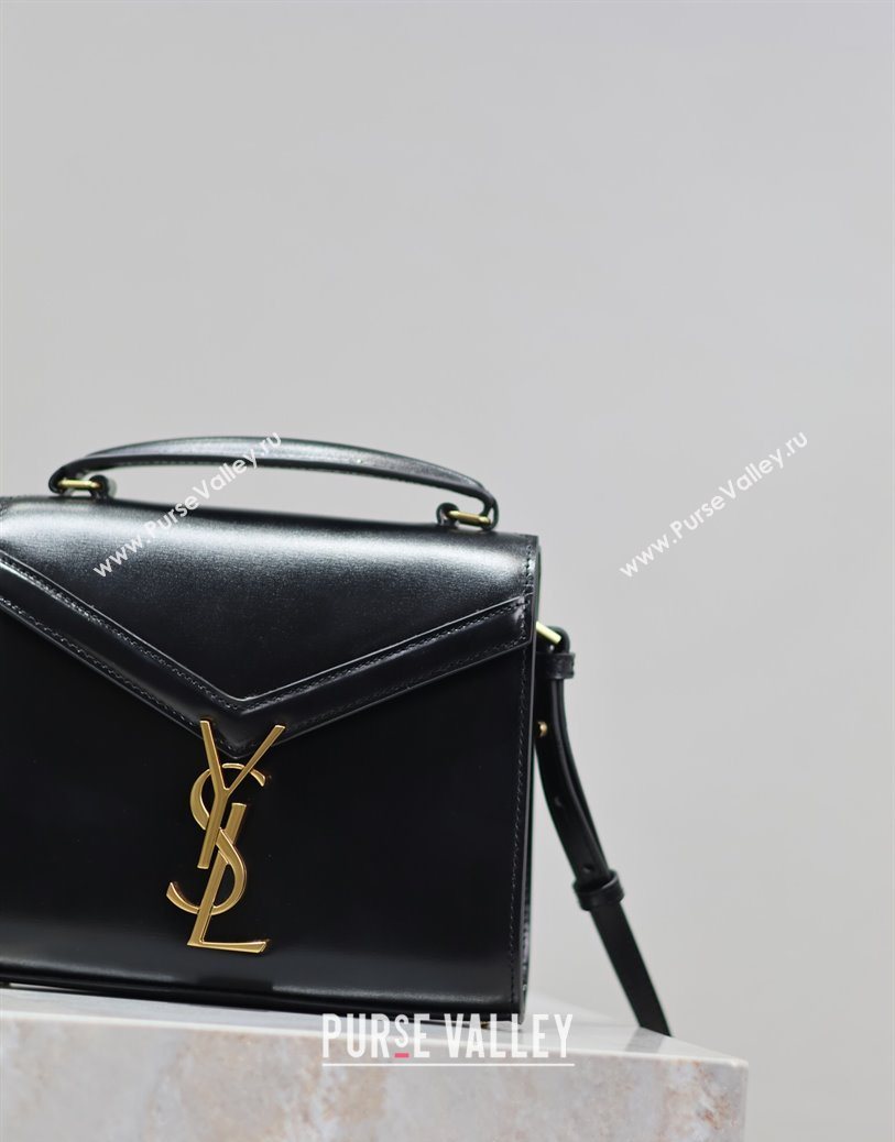 Saint Laurent Cassandre Mini Bag in Box Leather Black 2025 602716 (YY-250801092)