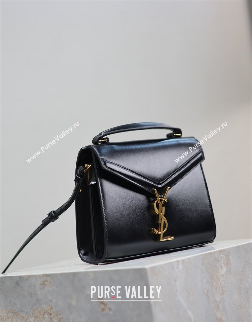 Saint Laurent Cassandre Mini Bag in Box Leather Black 2025 602716 (YY-250801092)