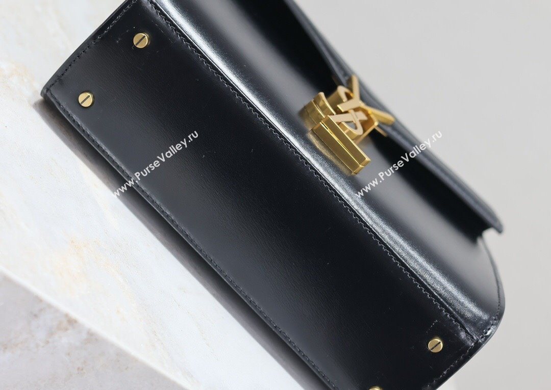 Saint Laurent Cassandre Mini Bag in Box Leather Black 2025 602716 (YY-250801092)
