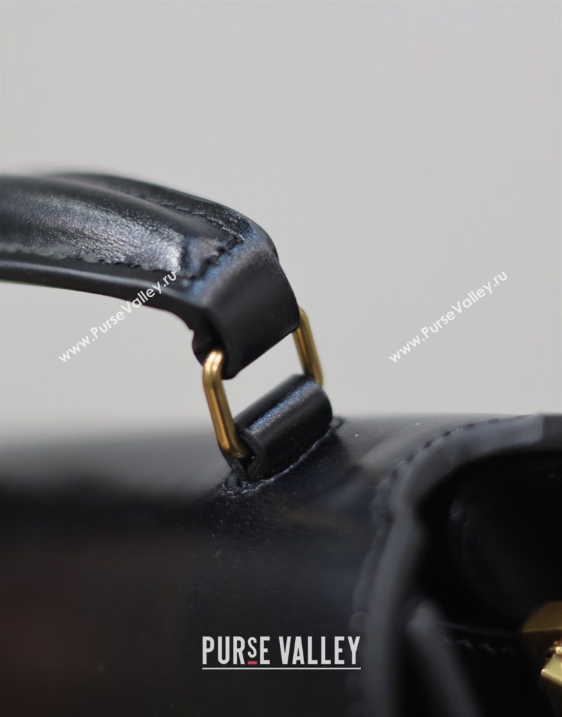 Saint Laurent Cassandre Mini Bag in Box Leather Black 2025 602716 (YY-250801092)