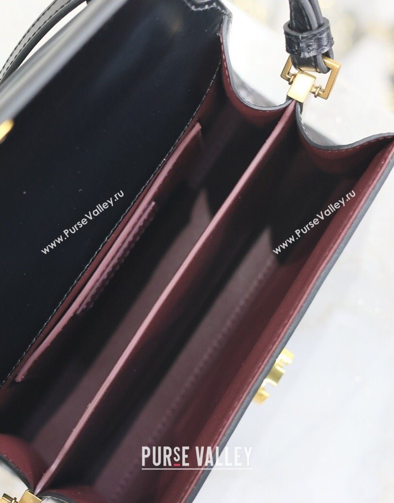 Saint Laurent Cassandre Mini Bag in Box Leather Black 2025 602716 (YY-250801092)