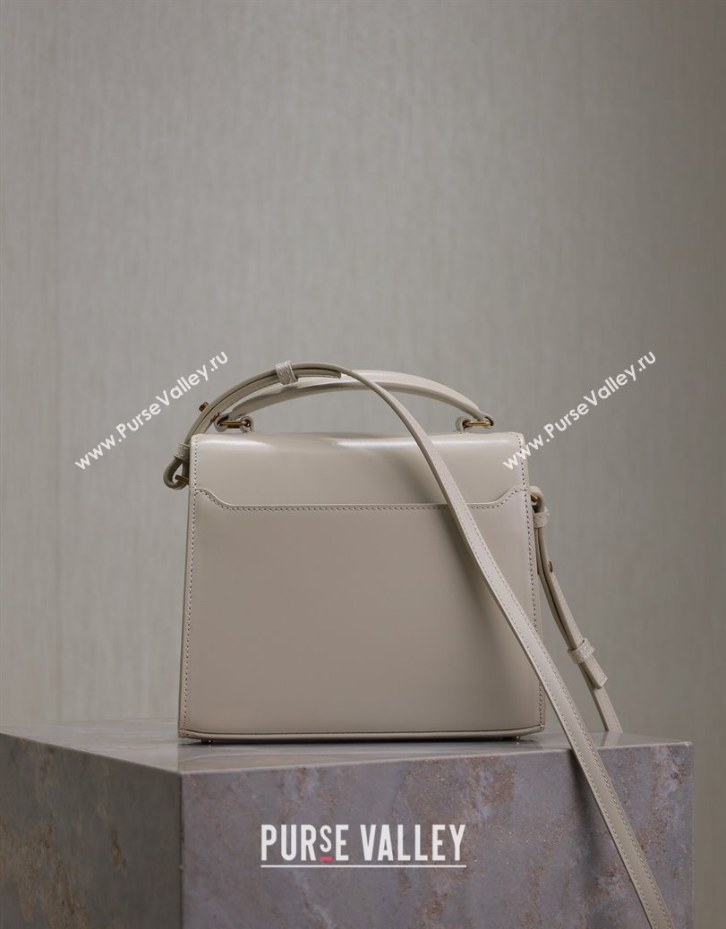 Saint Laurent Cassandre Mini Bag in Box Leather White 2025 602716 (YY-250801093)