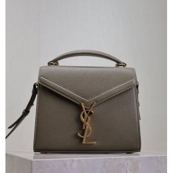 Saint Laurent Cassandre Mini Bag in Grained Leather Olive Green 2025 602716 (YY-250801094)