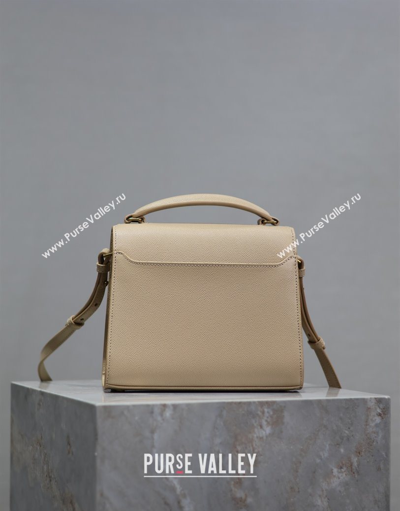 Saint Laurent Cassandre Mini Bag in Grained Leather Apricot 2025 602716 (YY-250801096)