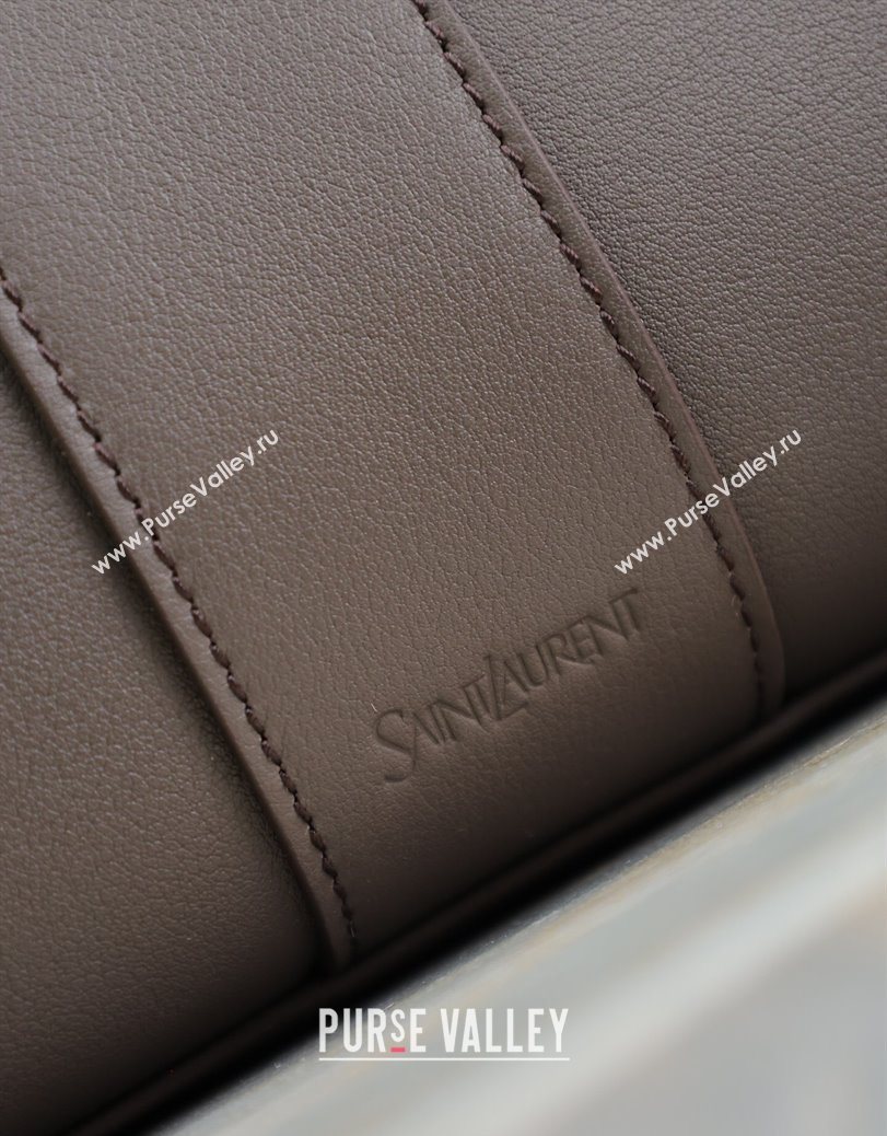 Saint Laurent Y Tote Bag in Leather Coffee 2025 817602 (YY-250802023)