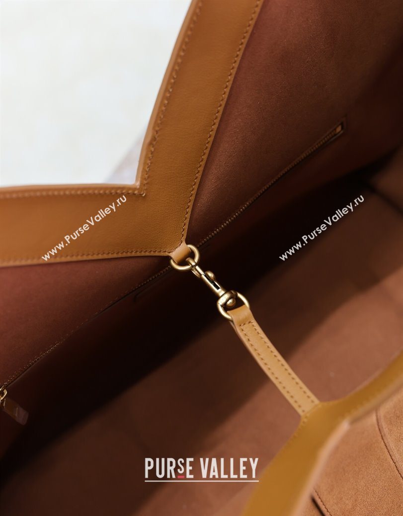 Saint Laurent Y Tote Bag in Suede Brown2 2025 817602 (YY-250802024)