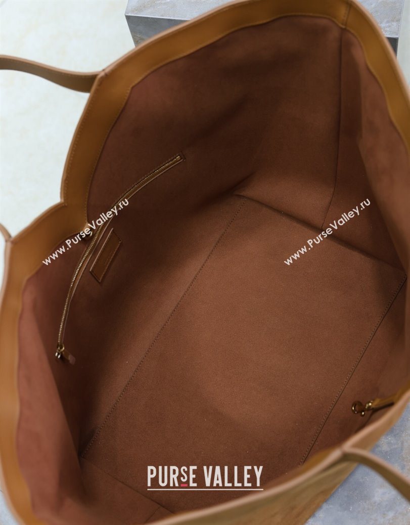 Saint Laurent Y Tote Bag in Suede Brown2 2025 817602 (YY-250802024)