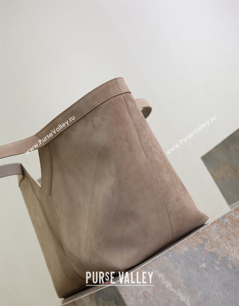 Saint Laurent Y Tote Bag in Suede Grey 2025 817602 (YY-250802025)