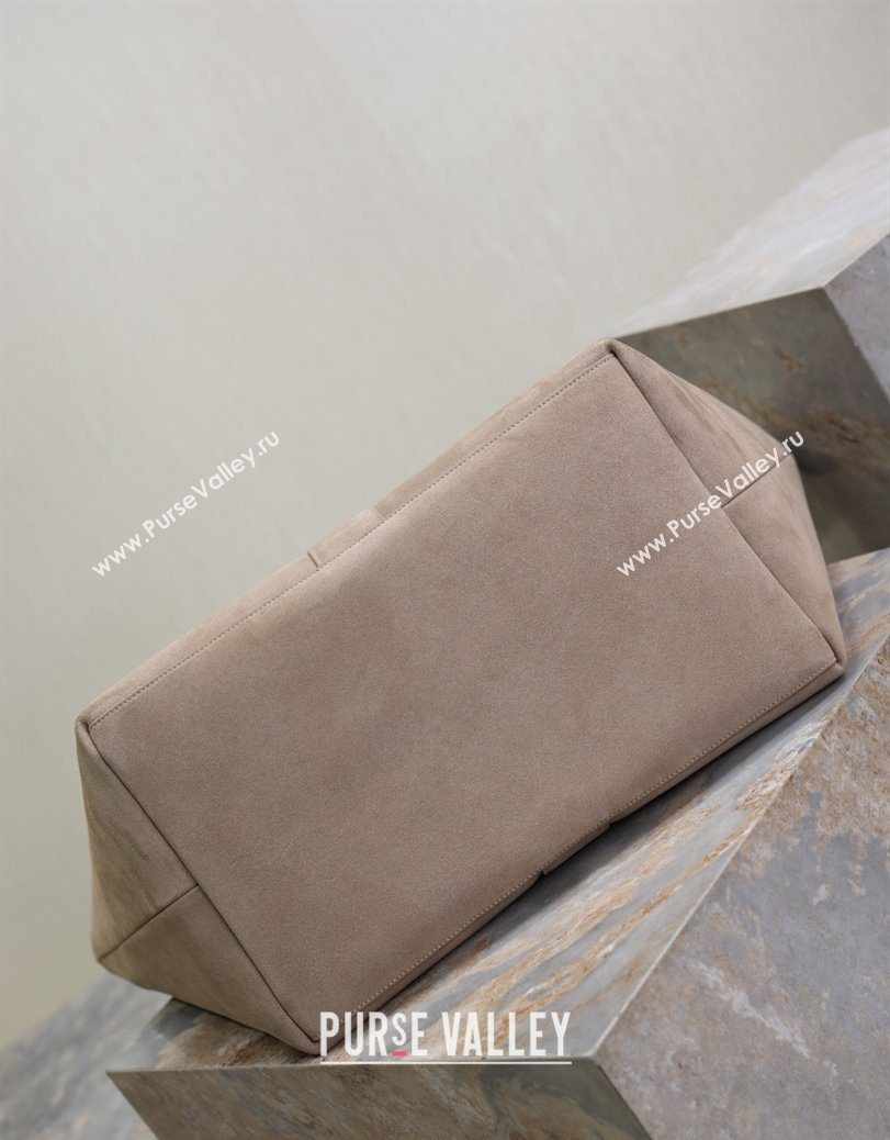 Saint Laurent Y Tote Bag in Suede Grey 2025 817602 (YY-250802025)