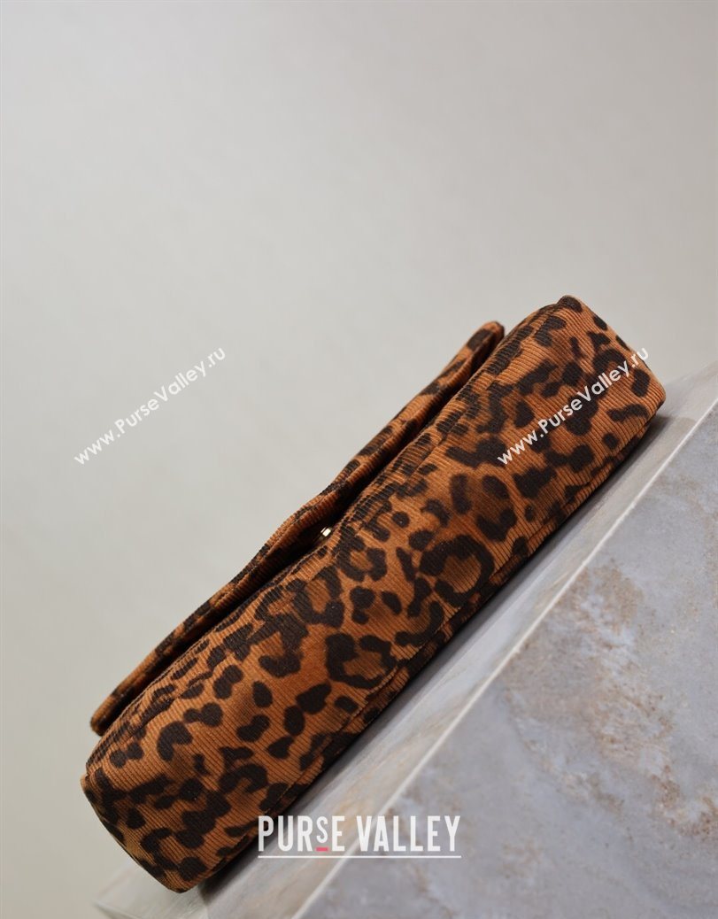 Saint Laurent Calypso Small Bag in Leopard Print Canvas 734153 Brown 2025 (YY-250802027)