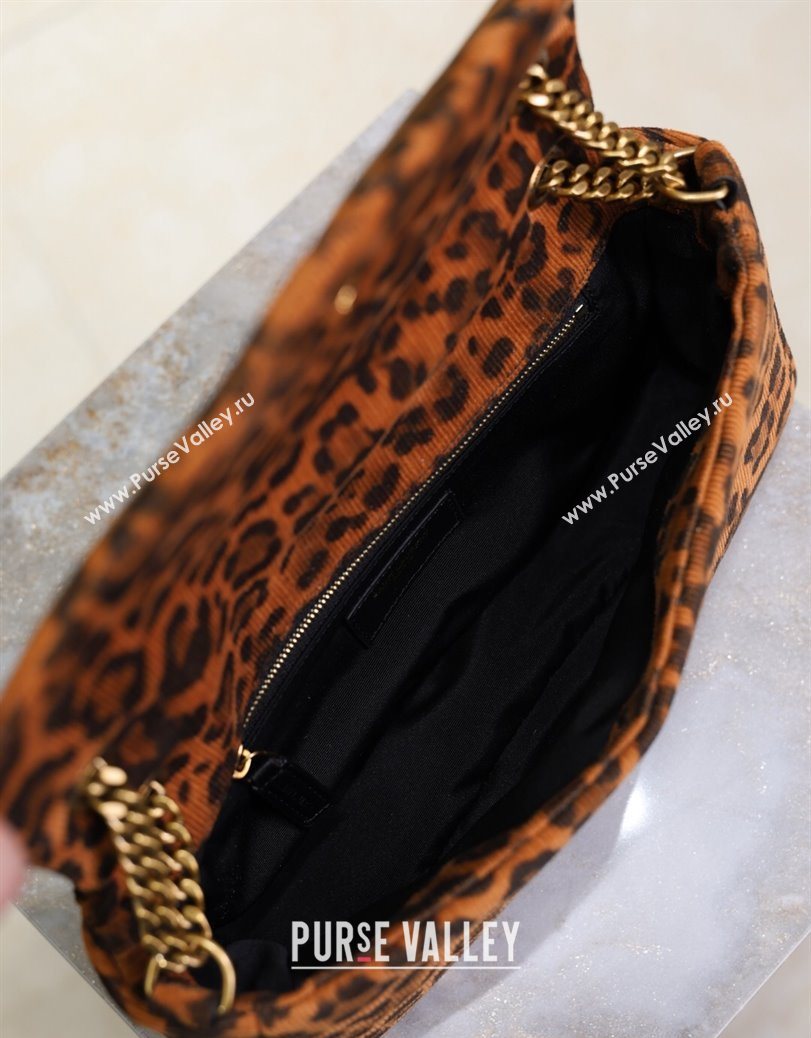 Saint Laurent Calypso Small Bag in Leopard Print Canvas 734153 Brown 2025 (YY-250802027)