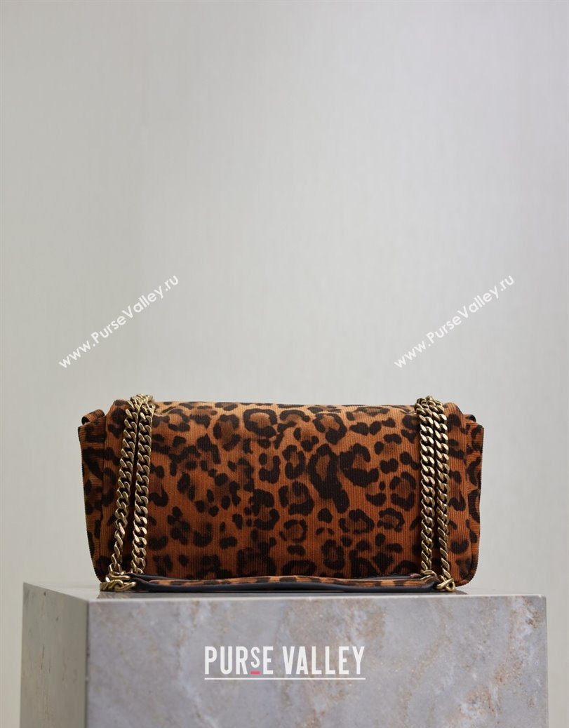 Saint Laurent Calypso Small Bag in Leopard Print Canvas 734153 Brown 2025 (YY-250802027)