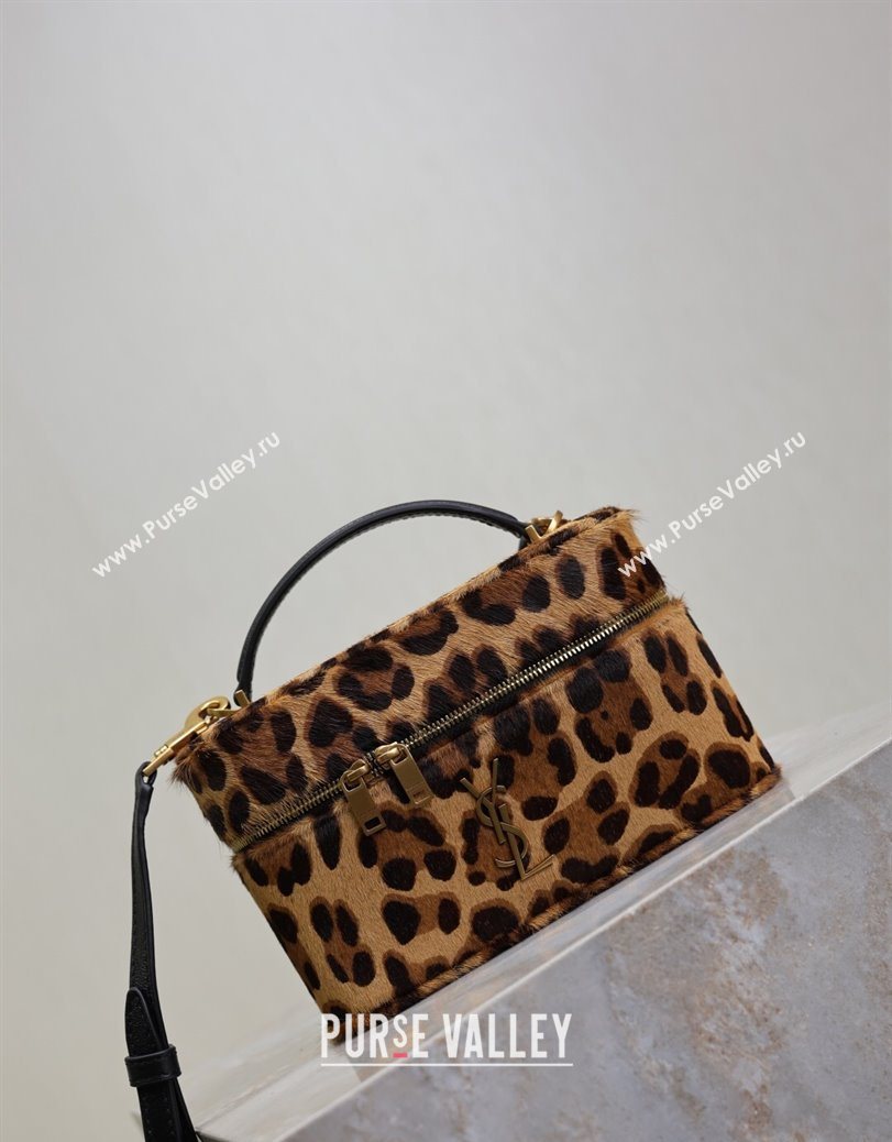 Saint Laurent Gaby Vanity Bag in in Leopard Print Pony Hair 2025 766731 (YY-250802028)