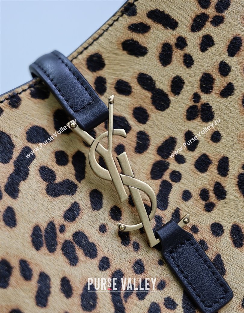 Saint Laurent LE 5 À 7 Supple Small Hobo Bag in Leopard Print Pony Hair 2025 713938 (YY-250802029)