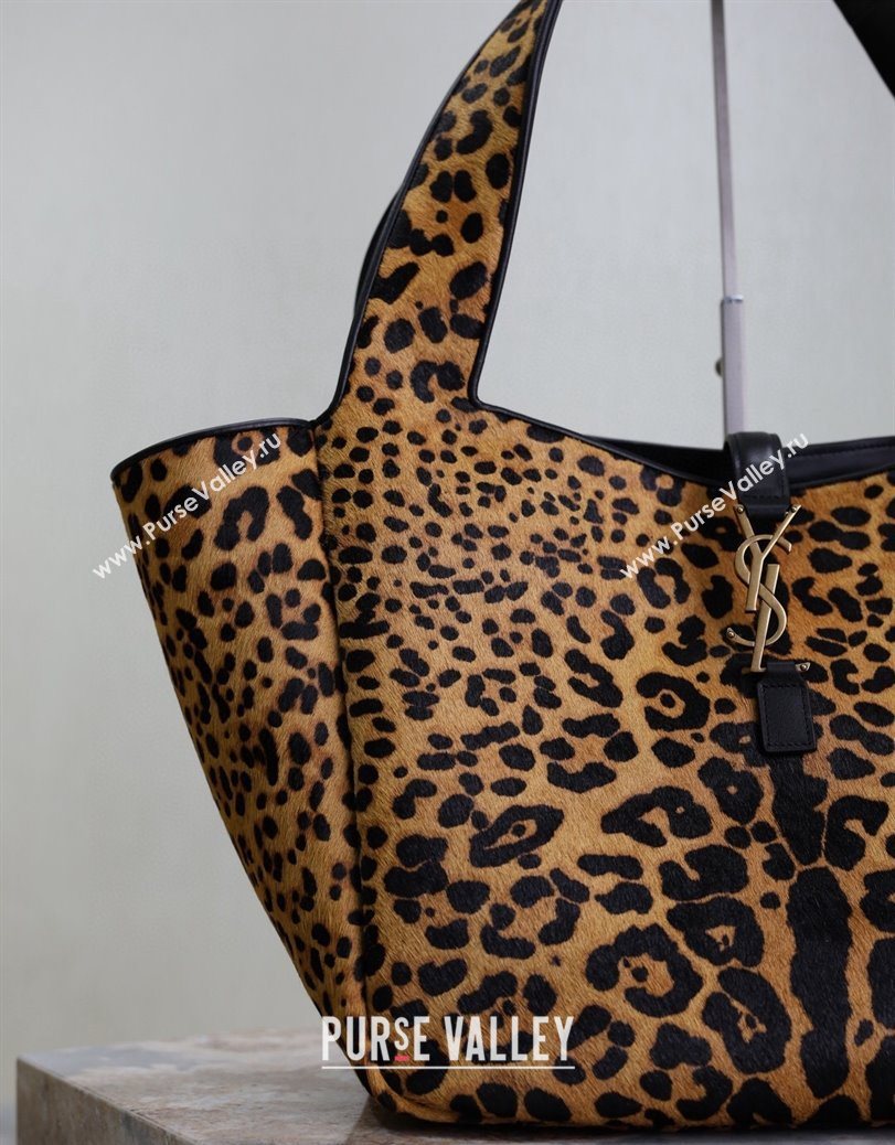 Saint Laurent Bea Tote Bag in in Leopard Print Pony Hair 763435 2025 (YY-250802030)