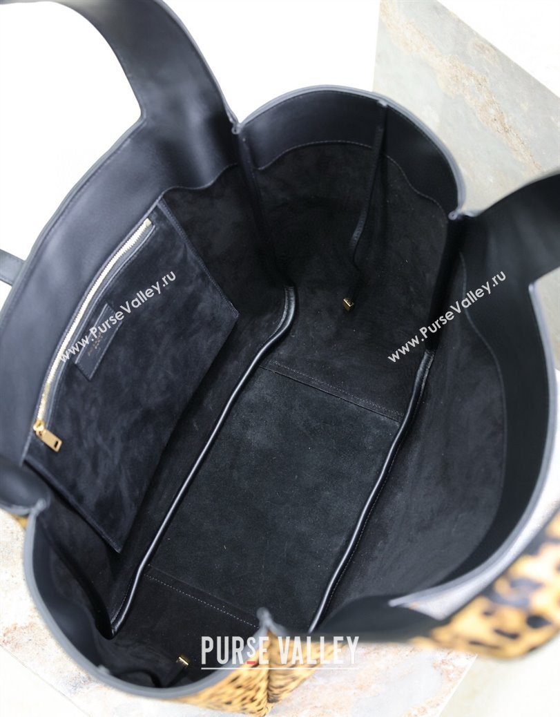 Saint Laurent Bea Tote Bag in in Leopard Print Pony Hair 763435 2025 (YY-250802030)