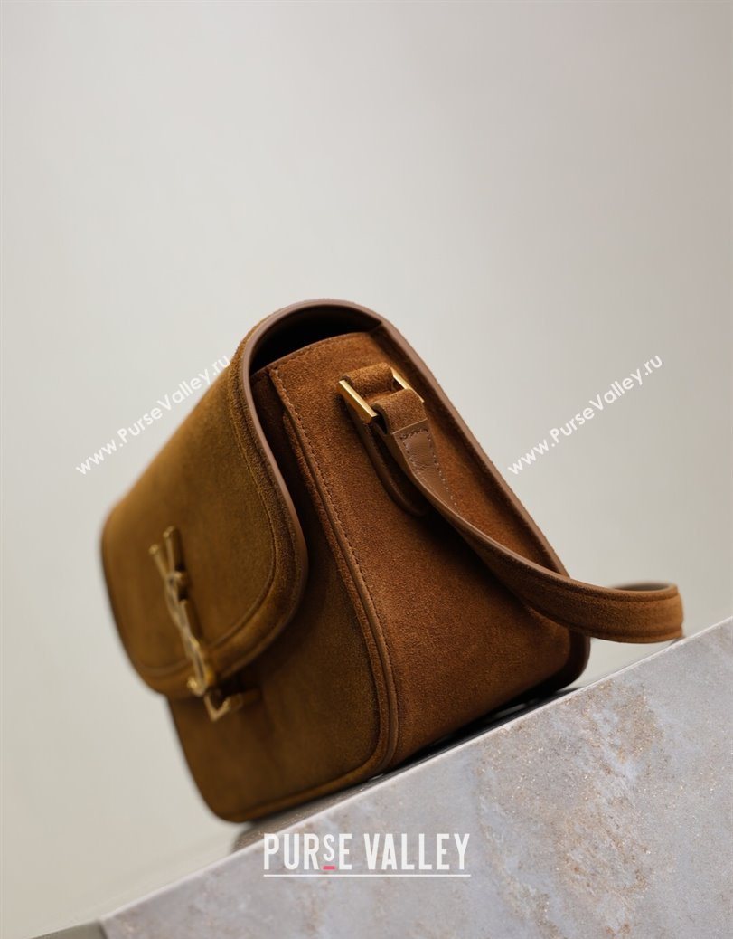 Saint Laurent Solferino Medium Bag in Suede Cognac Brown 2025 8323300 (YY-250801050)