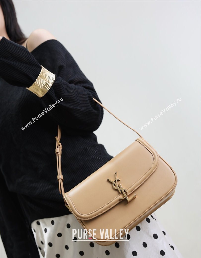 Saint Laurent Solferino Medium Bag in Box Leather Light Hazelnut 2025 8323300 (YY-250801052)