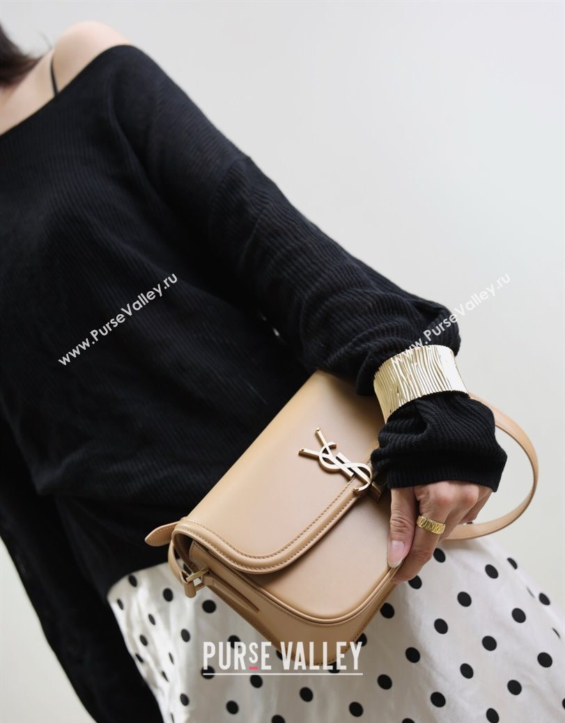 Saint Laurent Solferino Medium Bag in Box Leather Light Hazelnut 2025 8323300 (YY-250801052)