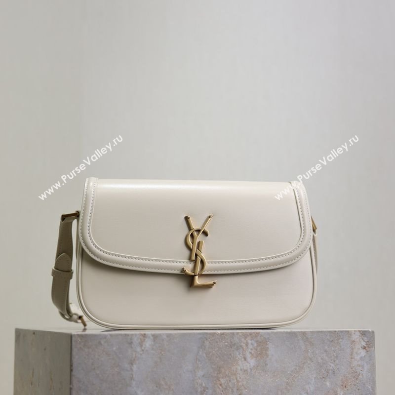 Saint Laurent Solferino Medium Bag in Box Leather White 2025 8323300 (YY-250801054)