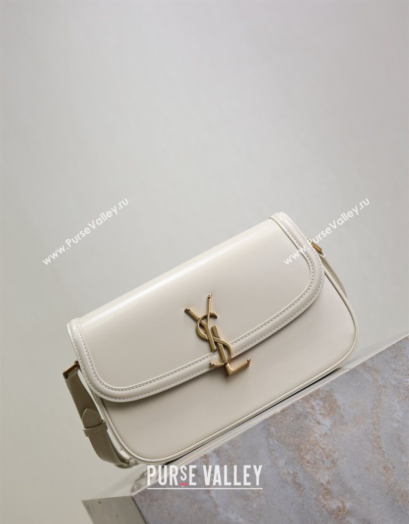 Saint Laurent Solferino Medium Bag in Box Leather White 2025 8323300 (YY-250801054)